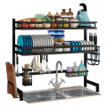 Amazon Verstellbares Gericht Rack Abflussküche Organisation Aufbewahrungsraum Space Schelfhalter Tabelle Tischhülse Abfluss Organizer Gericht Rack Rack